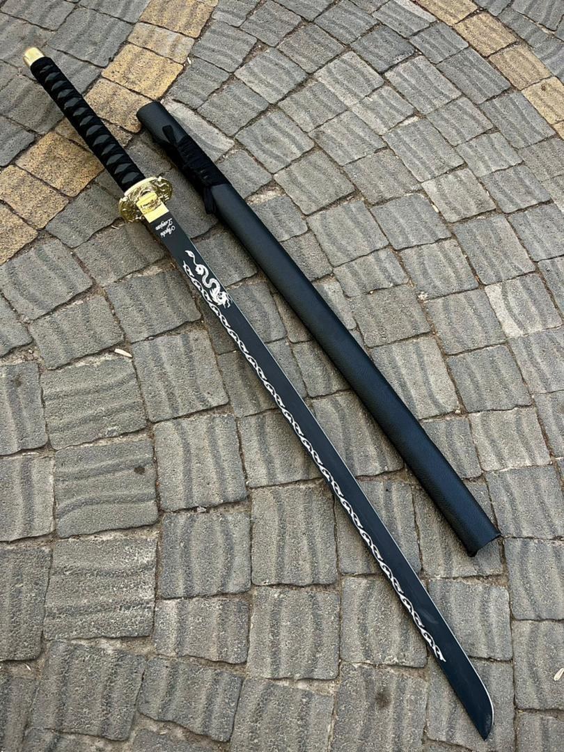 شمشیر کاتانا ۱۰۰ سانت تیغه فولاد فنر آلمانی ضخامت ۴ میل