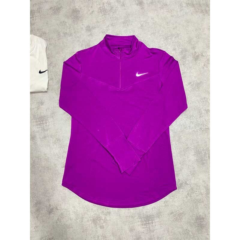 تیشرت نیم‌زیپ آستین بلند زنانه نایکی کد 3735