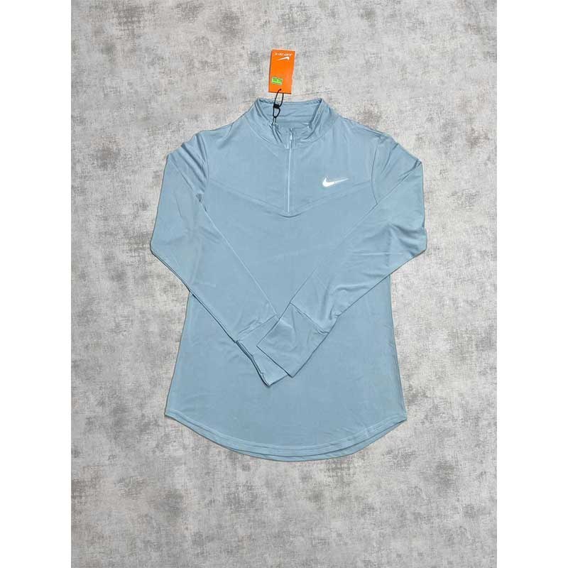 تیشرت نیم‌زیپ آستین بلند زنانه نایکی کد 3735